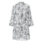 Women's printed button Ruffle shirt skirt