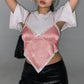 Back Lace-up Satin V-neck Camisole