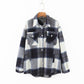Loose check shirt with chest pocket