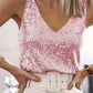 Women's Sequin Summer Young V-neck Top