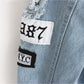 Denim jacket printed patch