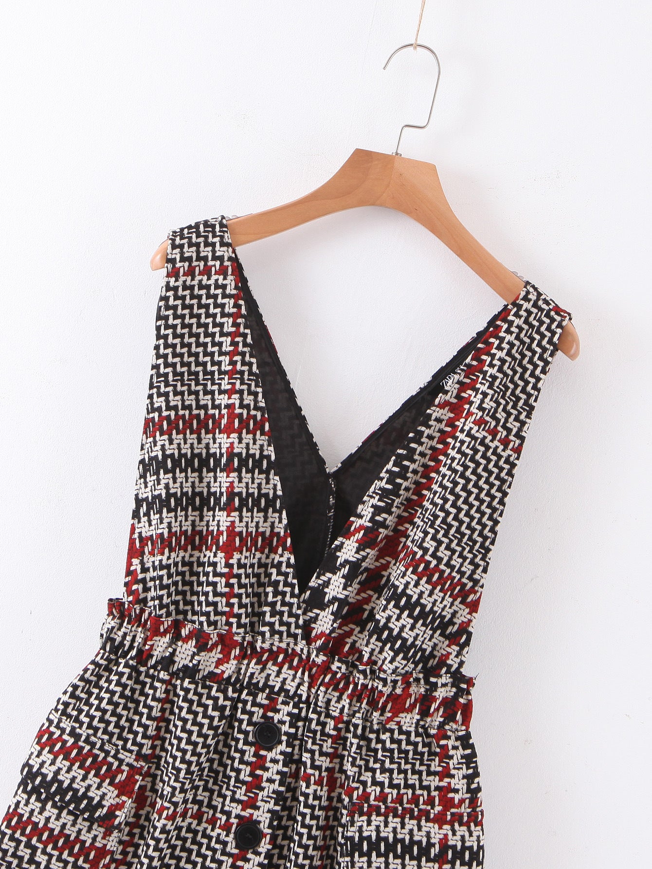 Slim Short Plaid Vest Skirt