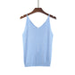 V-neck suspender knitted glitter vest