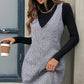 Robe pied-de-poule tendance sans manches pour femme