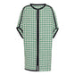 Loose round neck houndstooth coat