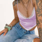 Back Lace-up Satin V-neck Camisole