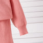 Flower Pattern Long Sleeve Comfortable High-neck Set