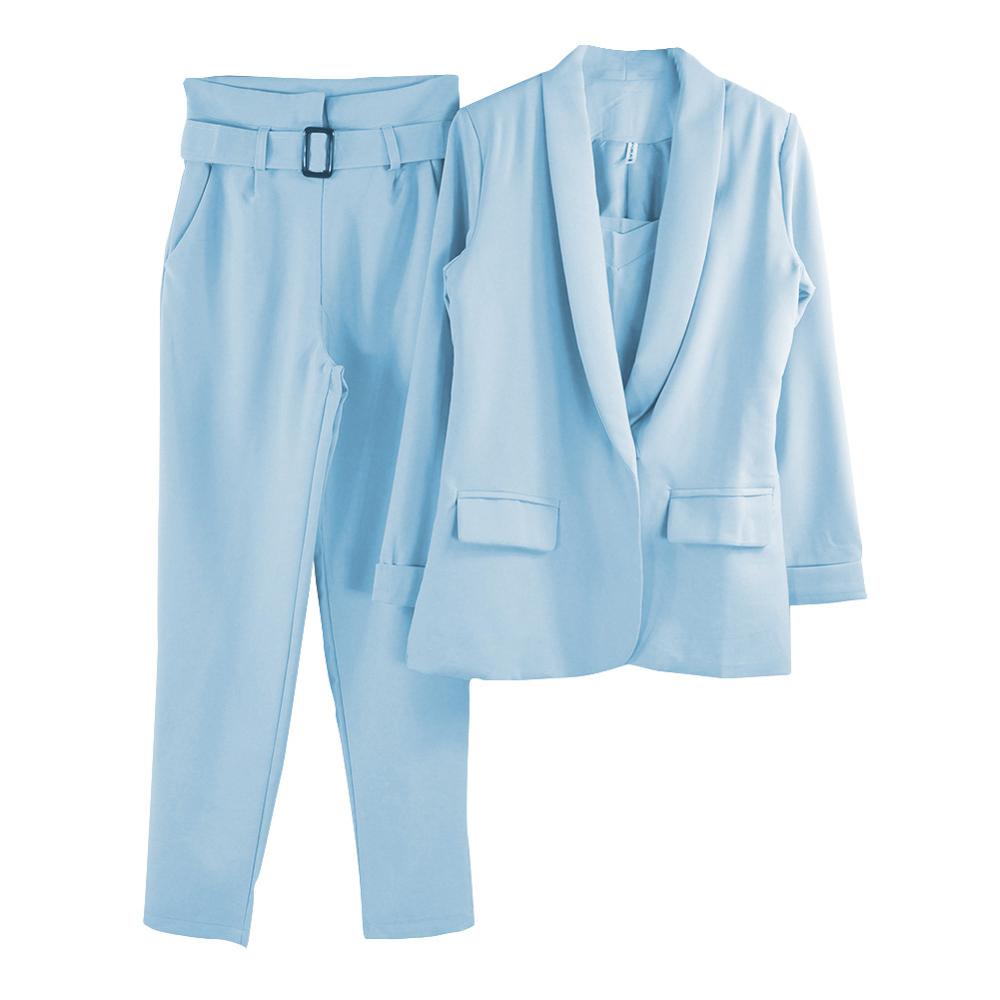 Women's solid color suit