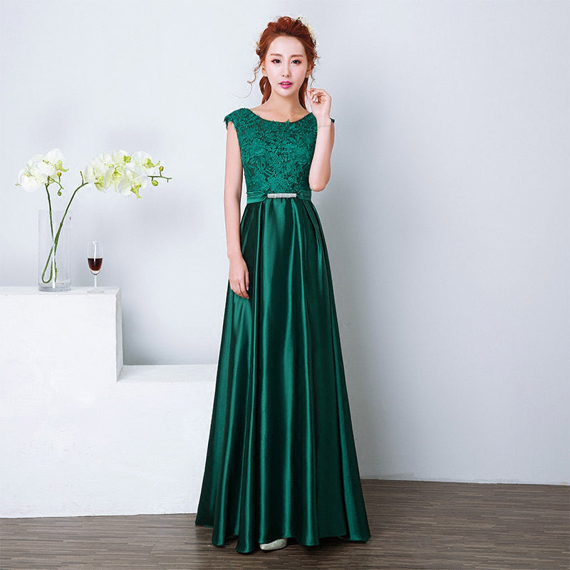 Robe de soirée longue en mousseline