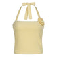 Ins Fashion Brand Rose Halter Vest
