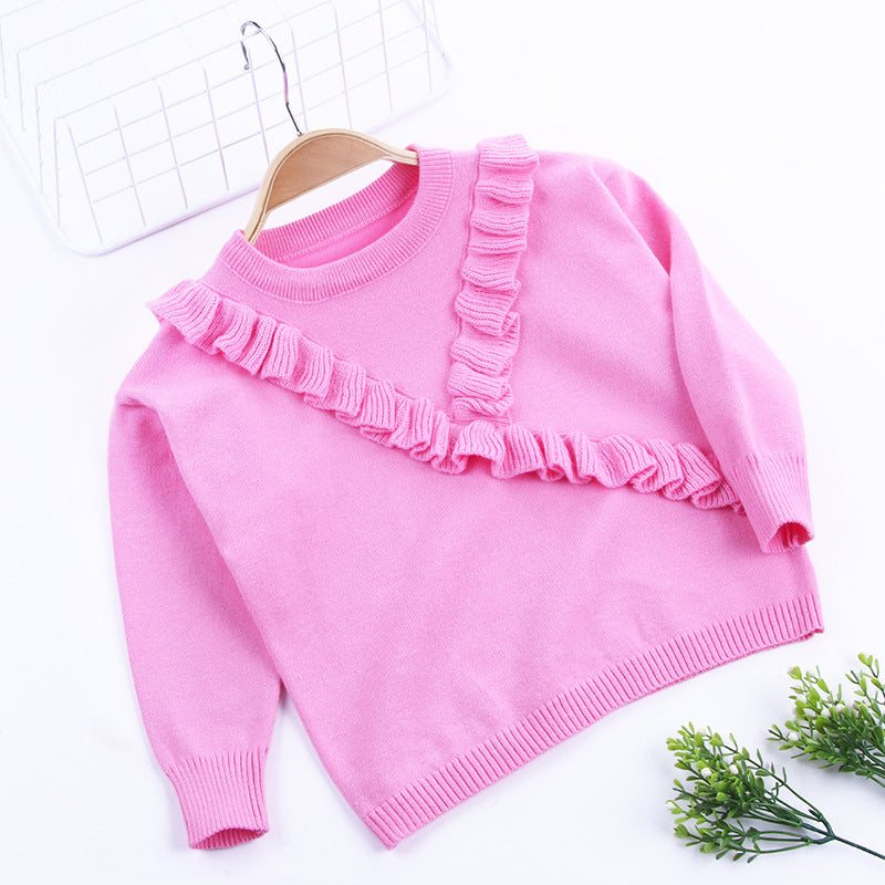 Manteau de couleur unie à volants