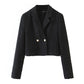 Autumn new loose small fragrance short coat autumn and winter pearl woolen suit