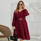 Robe élégante en coton pour femme grande taille 