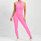 Combinaison de yoga zippée sans manches, effet gainant, extensible, gainante, pour le sport, le levage des fesses, tenues tendance pour femmes