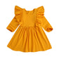 Girls lace long sleeve dress princess dress