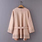 Suede Kimono Lace Up Jacket