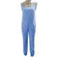 Sling romper pocket cotton and linen stripes