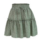 Printed pleated polka dot skirt