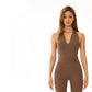 Women's Fashion Halter Solid Color Bodysuit