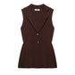 French Design Knitted Vest V-neck
