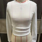 Autumn And Winter Wild Plaid Round Women's Top