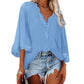Ladies Bell Sleeve V Neck Lace Shirt