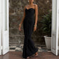 Women's European And American-style Sexy Pleated Tube Dress
