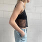 See-through Black Camisole Small Vest For Women