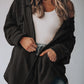 Women's Fashion Polo Collar Single-breasted Long Sleeve Shirt Coat