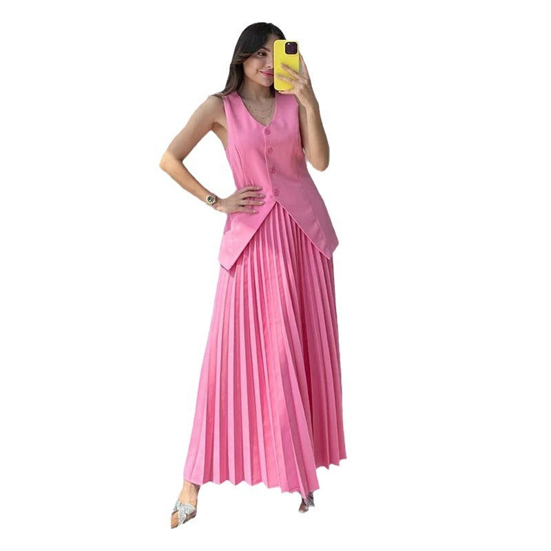 Half-length Dress Elegant Women's Two-piece Suit