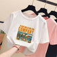 Women's loose ins trendy white short-sleeved t-shirt