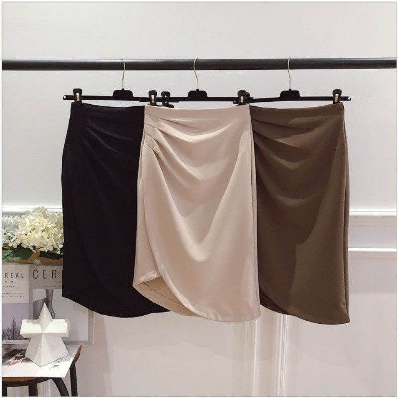 Pleated High Waist Look Taller Slimming Sheath Skirt