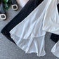 Chiffon Slim Ruffle Sleeve Shirt