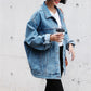 Women's long-sleeved denim jacket