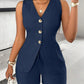 European And American Ladies Fashion Comfort And Casual Open Chest Lace-up Short-sleeved Shirt