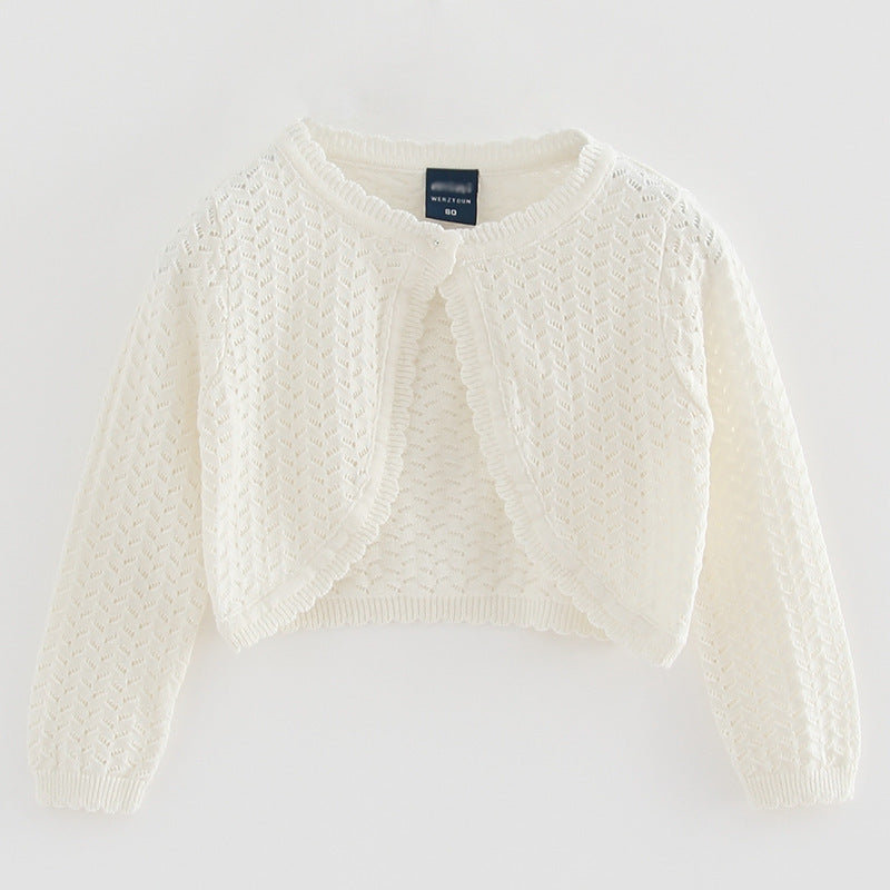Veste cardigan tricotée à manches longues pour enfants