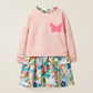 Striped long-sleeved children's skirt dress