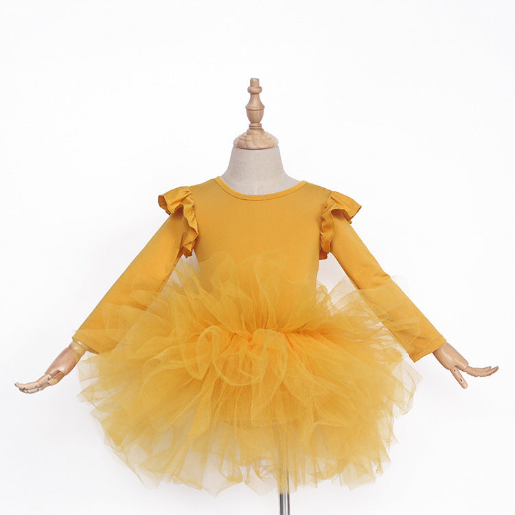 Children's Ballet Practice Clothes Mesh Skirt