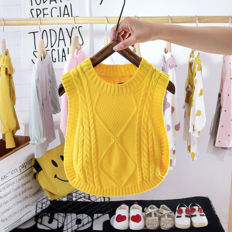 Girls strawberry lapel sweater cardigan