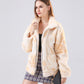 Women's plush color tie-dye long sleeve coat