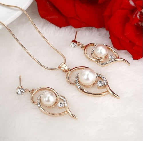 Europe And The United States Sell Money Network Pearl Necklace Set Bridal Jewelry Set Wholesale 9093