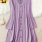 Solid-color V-neck Long-sleeve Versatile Dress
