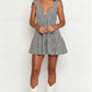 Women's Casual Tie-back V-neck Short Dress