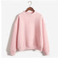 Korean solid color plus velvet sweater ladies
