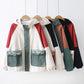 Contrasting hooded loose and thin student casual jacket