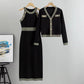 French Style Temperament Socialite High Waist Fashion Two-piece Set Sweater Female