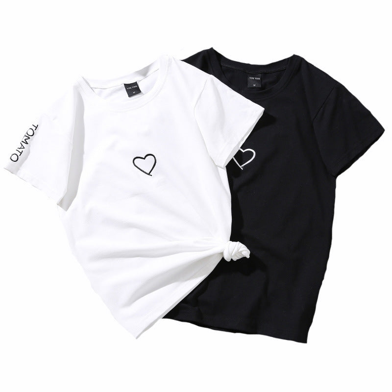 T-shirt style Hong Kong imprimé femme amour
