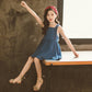 Western style all-match sleeveless long skirt