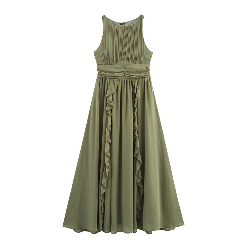 Elegance Sleeveless Ruffled Dress