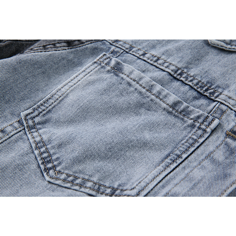 Women's Contrast Color Stitching All-match Thin Denim Jacket
